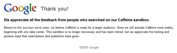 google cafeine