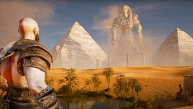 Photo de God of War en Egypte dans un trailer sous Unreal Engine 5